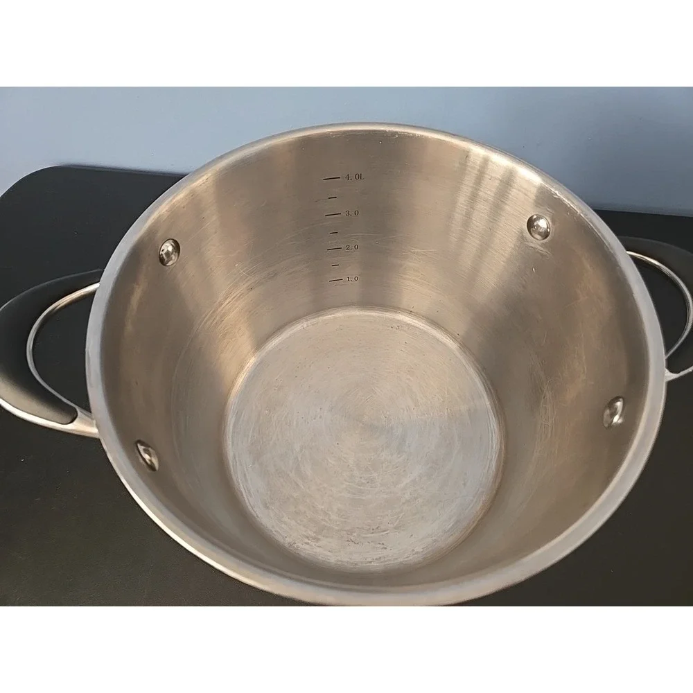 J‎ A Henckels Int'l Classic Clad 18-10 Stainless Steel Stock Pot~ 4L w/ Lid